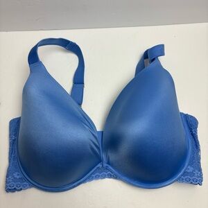 Joyspun Blue Full Coverage Bra Lace Trim Molded Cups T-shirt Underwire 42DDD
